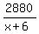 2880%2F%28x%2B6%29