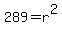 289=r%5E2