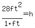 \"28ft%5E2%2F1ft=h\"