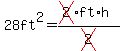 \"28ft%5E2=%28cross%282%29ft%2Ah%29%2Fcross%282%29\"