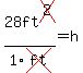 \"28ft%5Ecross%282%29%2F1cross%28ft%29=h\"