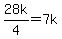 28k%2F4=7k