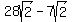 28sqrt%282%29-7sqrt%282%29