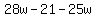 28w+-+21+-25w