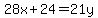 28x%2B24=+21y+