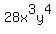 28x%5E3y%5E4