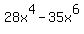 28x%5E4+-+35x%5E6
