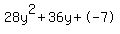 28y%5E2%2B36y%2B-7