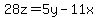 28z=5y-11x