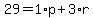 29=1%2Ap%2B3%2Ar