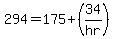 294=175%2B%2834%2Fhr%29