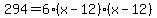 294+=+6%28x-12%29%28x-12%29