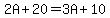 2A%2B20=3A%2B10