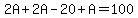 2A%2B2A-20%2BA=100