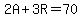 2A%2B3R=70