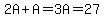 2A%2BA=3A=27