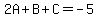 2A%2BB%2BC=-5