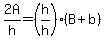 2A%2Fh=%28h%2Fh%29%28B%2Bb%29