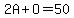 2A+%2B+O+=+50