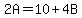 2A+=+10+%2B+4B
