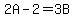 2A+-+2+=+3B