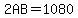 2AB=1080
