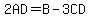2AD=B-3CD