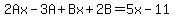 2Ax-3A%2BBx%2B2B=5x-11