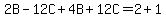 2B-12C%2B4B%2B12C=2%2B1