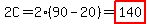 2C=2%2890-20%29=highlight%28140%29