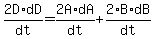 2D%2AdD%2Fdt=2A%2AdA%2Fdt%2B2%2AB%2AdB%2Fdt