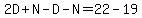 2D%2BN-D-N=22-19