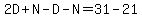 2D%2BN-D-N=31-21