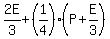 2E%2F3+%2B+%281%2F4%29+%2A+%28P+%2B+E%2F3%29