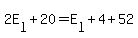 2E%5Bl%5D+%2B+20+=+E%5Bl%5D+%2B+4+%2B+52