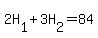 2H%5B1%5D+%2B+3H%5B2%5D+=+84
