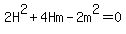 2H%5E2%2B4Hm-2m%5E2=0