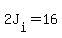 2J%5Bi%5D+=+16