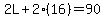 2L%2B2%2816%29=90