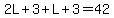 2L%2B3%2BL%2B3=42