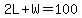 2L%2BW=100