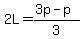 2L=%283p-p%29%2F3