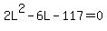2L%5E2-6L-117=0