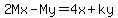 2Mx-My=4x%2Bky