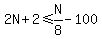 2N%2B2%3C=N%2F8-100