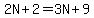 2N%2B2=3N%2B9