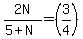 2N%2F%285+%2B+N%29+=+%283%2F4%29