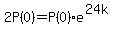 2P%280%29+=+P%280%29e%5E%2824k%29