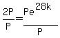 2P%2FP=Pe%5E%2828k%29%2FP