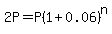 2P=P%281%2B0.06%29%5En